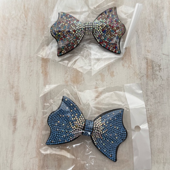 Sparkly Bow Hair Clips - Picture 1 of 4